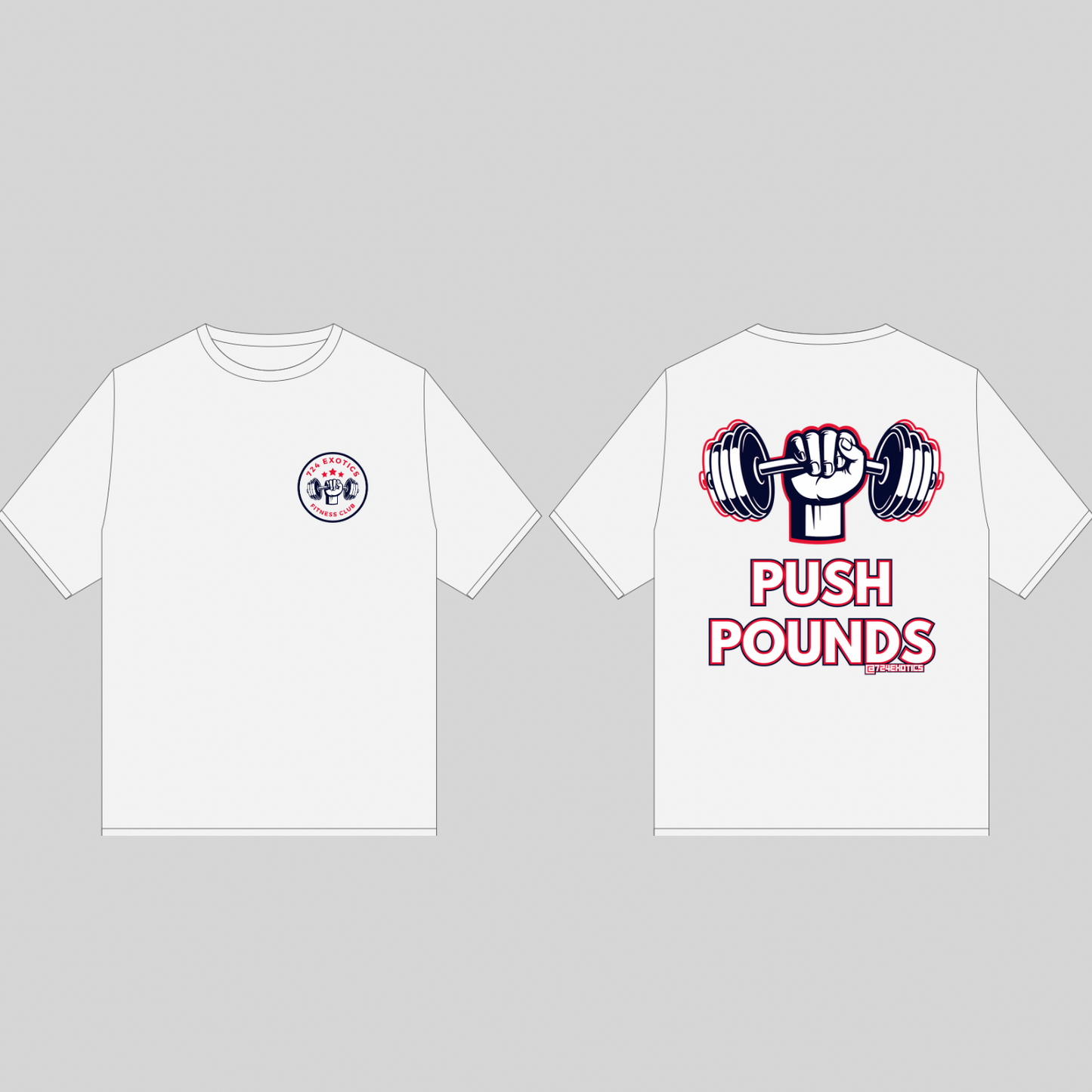 [Coming-Soon]FitnessClub “PUSH POUNDS”. Tee-Shirt